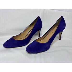 Talbot’s Women’s Purple Leather Round Toe Heel Pumps - size 8M
